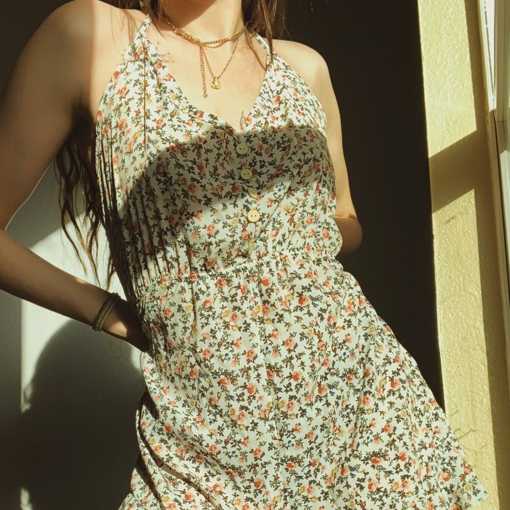 White Floral Romper